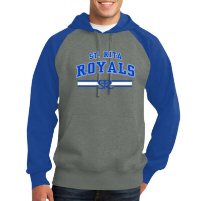 St. Rita Royals - Raglan Colorblock Pullover Hooded Sweatshirt Thumbnail