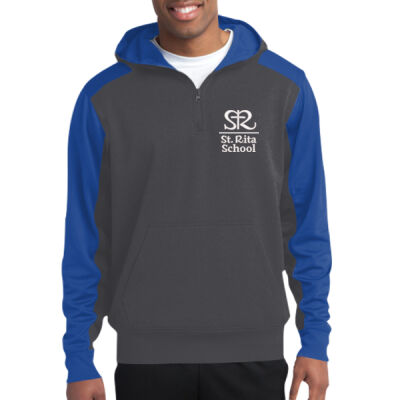 St. Rita Royals - Tech Fleece Colorblock 1/4 Zip Hooded Sweatshirt Thumbnail