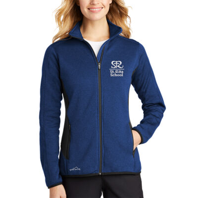 St. Rita Royals - Ladies Full Zip Heather Stretch Fleece Jacket Thumbnail