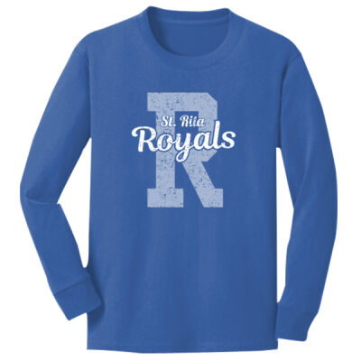St. Rita Royals - Youth Long Sleeve Core Cotton Tee Thumbnail