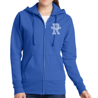 St. Rita Royals - Ladies Core Fleece Full Zip Hooded Sweatshirt Thumbnail